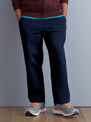 NuBlend&reg;  Youth Pocketed Open-Bottom Sweatpants