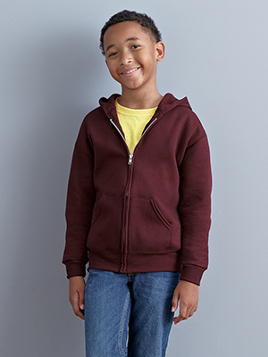 NuBlend&reg; Youth Full-Zip Hooded Sweatshirt