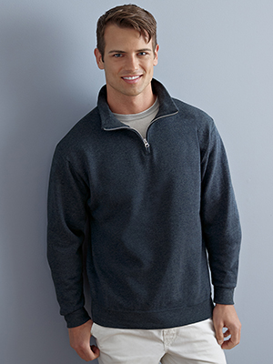 NuBlend&reg; Quarter-Zip Cadet Collar Sweatshirt